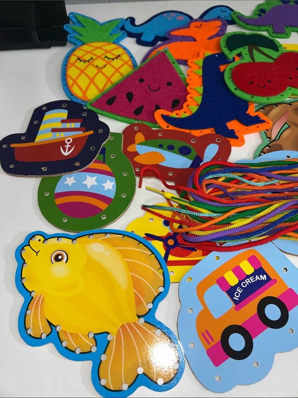 Children’s Lacing Bundle Animals + Dinos + Cars + Foods Laces Included